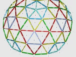 Geodesic Dome 4V Connector for 1" PVC pipe