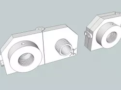 Hinged 14mm CCW Female to Male airsoft flash hider