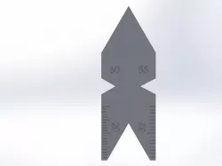 Lathe 60 degree angle thread checker tool