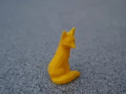 Low Poly Sitting Fox