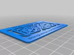 My Customized Thingiverse's custom business card