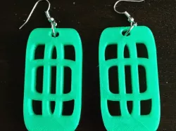 Rounded Square Earrings