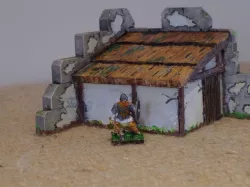Saxon Burh Hut (on Roman Walls)