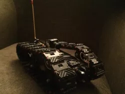 Servo driven tracked rover w/suspensions (self tightning belts).