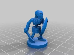 Skeleton with sword and shield. updated skull