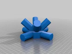 Space Frame connector for PVC 1" pipe