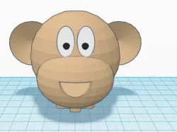 Throwing Monkey With Eyes and Smile
