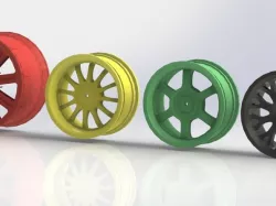1/10th Scale R/C Wheels for 12mm hex, 4 different models