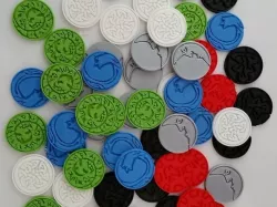 3D Tokens for Decktet (Card game)