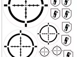 bolt action templates laser cut SS hitlerjugend pinned tokens