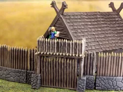 Fantasy viking palisade gate (28mm)