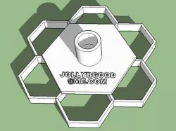 Hex Grid Stamp for Clay, Foam Board, Etc.