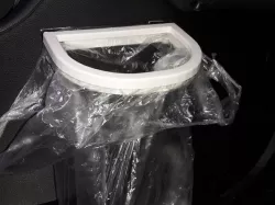 In-car trash bag holder