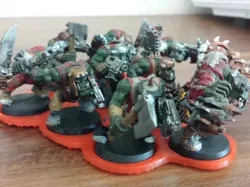 Moving plate for Tabletop scale 28mm 1" Bases. 10 Models for Warhammer 40k Orks space Marines Eldar Necrons