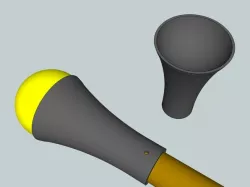 Tennis ball javelin head for medieval combat
