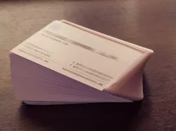 Twisted business card holder