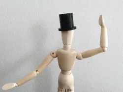 Wooden Mannequin Top Hat