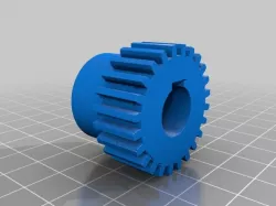 24 Tooth Pinion Gear 0.5" Bore, 20PA DP20, Parametric