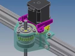 3Drag Central z-axis with trapezoidal leadscrew, (Velleman k8200)