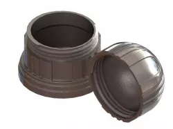 Art Deco Style Threaded Container