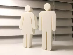 Bathroom Symbols Figurines