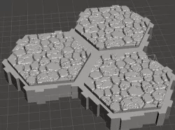 Cracked Stone Hex Tile