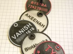 Customizable Round Dog Tag