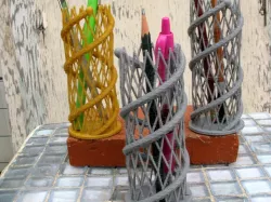 Double Helix Pencil Holder