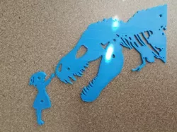 Girl and T-Rex Silhouette
