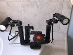 GoPro Underwater scuba Tray with mounts for 2 lights