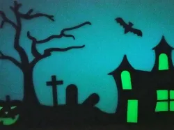 Halloween Glow in the dark window hanger