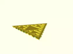 Icosahedron Modules with Sierpinski Fill on Canvas