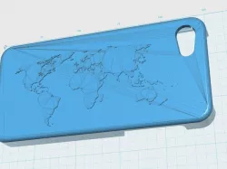 iPhone 5C World Map Case
