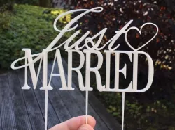 Just Married Cake Topper