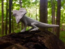 Low Poly Frilled Lizard