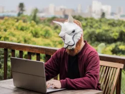 Low Poly Llama Mask