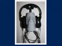Moai Easter Island Head Wall Mount Headphone Hanger