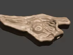 Movie prop velociraptor resonating chamber