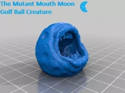 Mutant Mouth Moon Golf Ball Creature