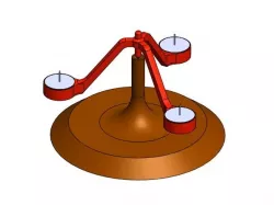 Pendulum Candle Holder (Porta velas de Péndulo para 3 velas de Té)