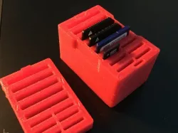 SD and MicroSD Card Box with Lid