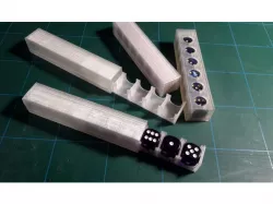 Slim dice container with drawer