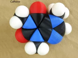 Space-filling molecular models:  Caffeine Adventure Set