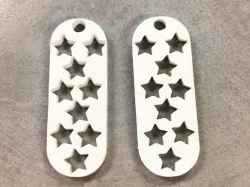 Star Rounded Rectangle Earrings