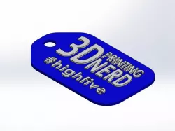3D PRINTING NERD KEYCHAIN