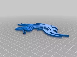 Airbrush Stencil  Snake Fire
