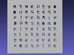 Alternate Front for Rainbowduino Word Clock by PawArmy