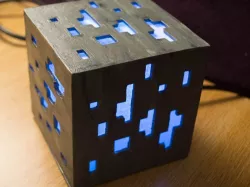 Diamond Ore Lamp With Hole for Power Cord