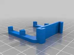 DIN rail mount for 18650 1x2 clips