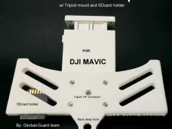 DJI Mavic Tablet holder adaptor with tripod connector and sdcard holder